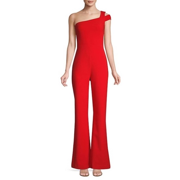 Likely Pants - LIKELY Maxson Cut Out One Shoulder Flare Jumpsuit